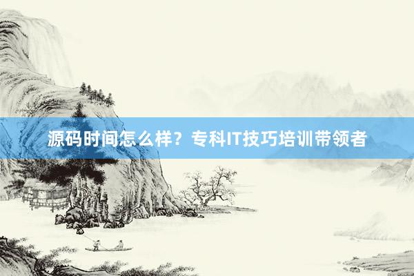 源码时间怎么样？专科IT技巧培训带领者
